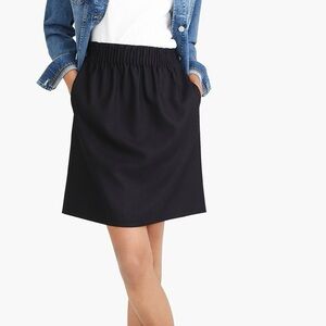 J. Crew Women's Linen Cotton Short City Skirt Black / Size 4